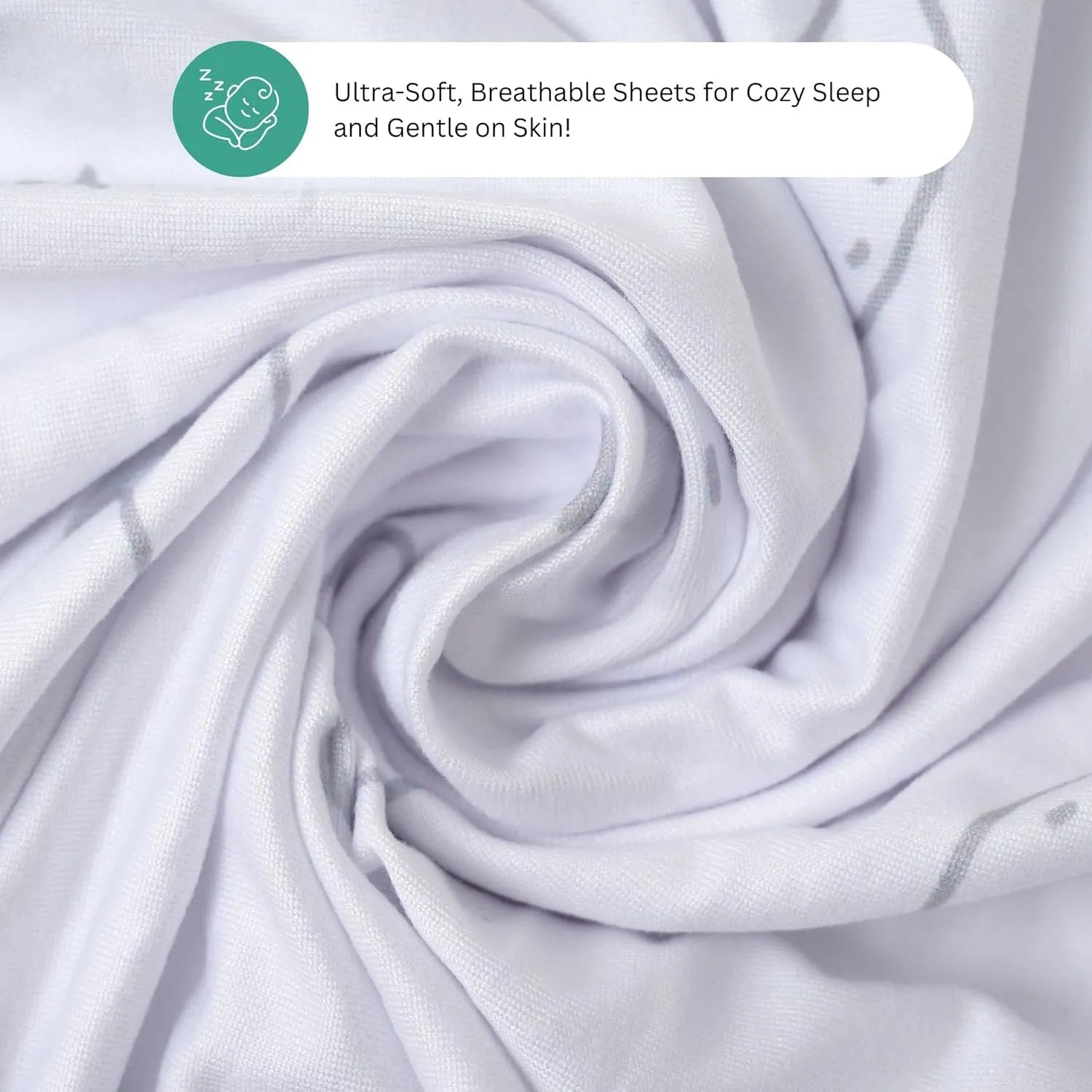 TansyPanda Bassinet Sheets for Munchkin Brica Pod, 4moms MamaRoo, Nordmiex, Beberoad Travel Bassinet, 3PC, 18 x 30 Inch, Ultra Soft, Breathable, Snug Fit, Unisex Boys and Girls (Moon, Stars, Clouds)