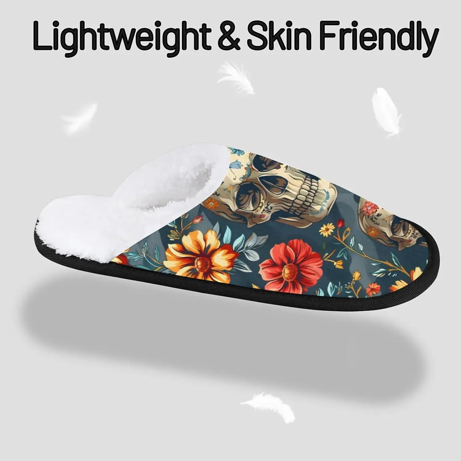 Tavisto Cozy Travel Slippers for Women Men, Non-Slip Sole Fleece Lining Washable House Shoes