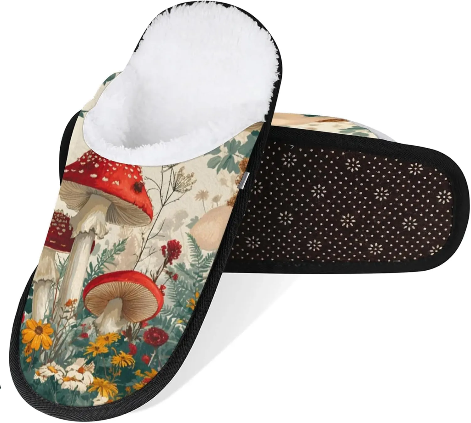 Tavisto Cozy Travel Slippers for Women Men, Non-Slip Sole Fleece Lining Washable House Shoes