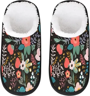 Tavisto Cozy Travel Slippers for Women Men, Non-Slip Sole Fleece Lining Washable House Shoes