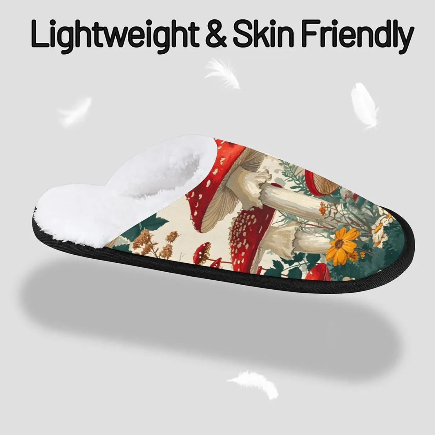 Tavisto Cozy Travel Slippers for Women Men, Non-Slip Sole Fleece Lining Washable House Shoes