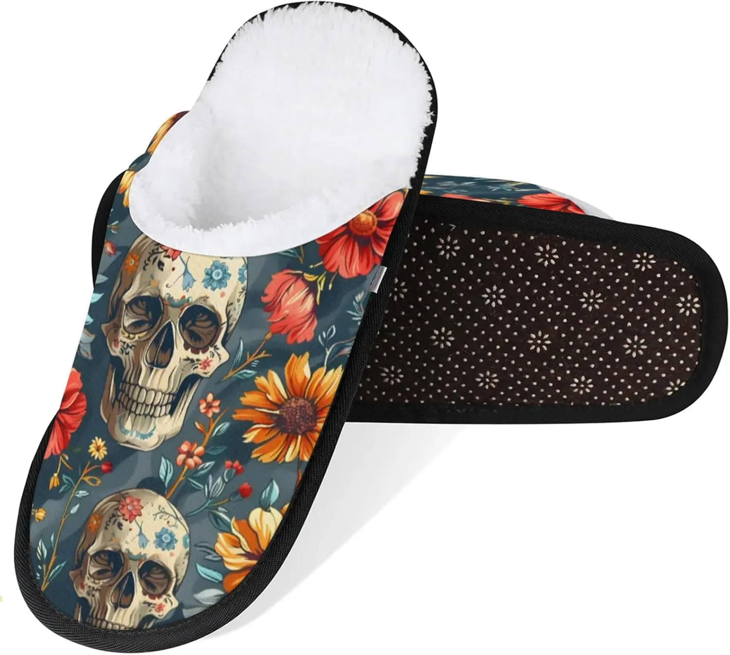 Tavisto Cozy Travel Slippers for Women Men, Non-Slip Sole Fleece Lining Washable House Shoes