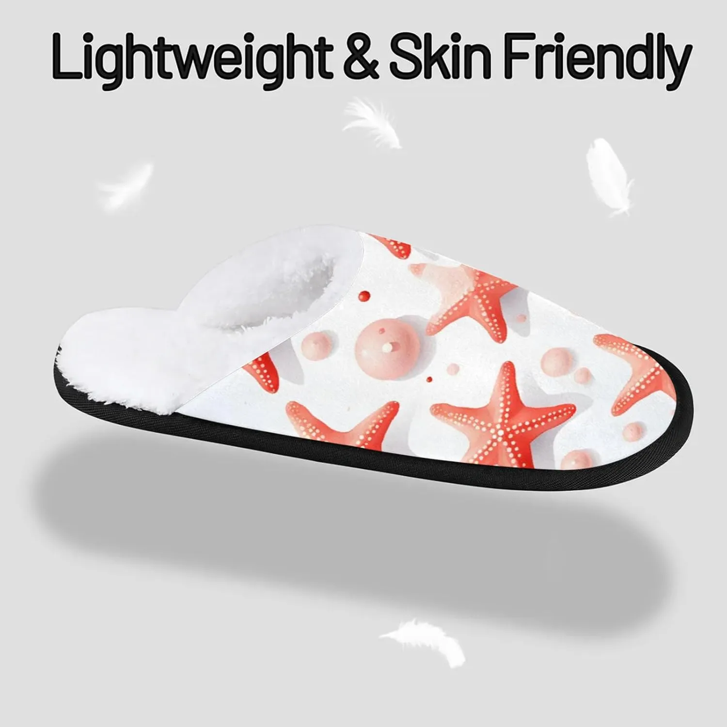 Tavisto Cozy Travel Slippers for Women Men, Non-Slip Sole Fleece Lining Washable House Shoes
