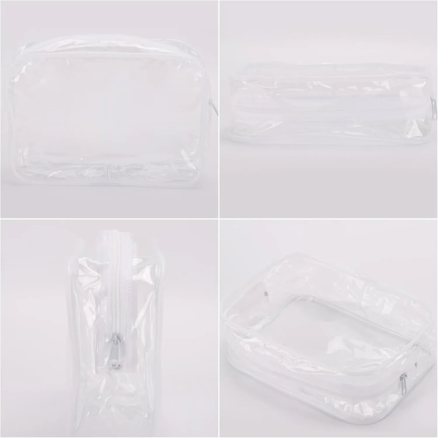 Tbestmax 10 Pack Clear Cosmetic Bags Makeup Bags Portable Waterproof TSA Approved Travel Toiletry Bags Organizer