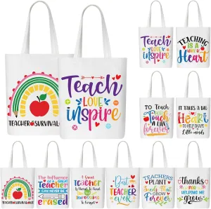 Teacher Appreciation Gift Teacher Tote Bags for Women Tote Reusable Bags Back to School First Day of School