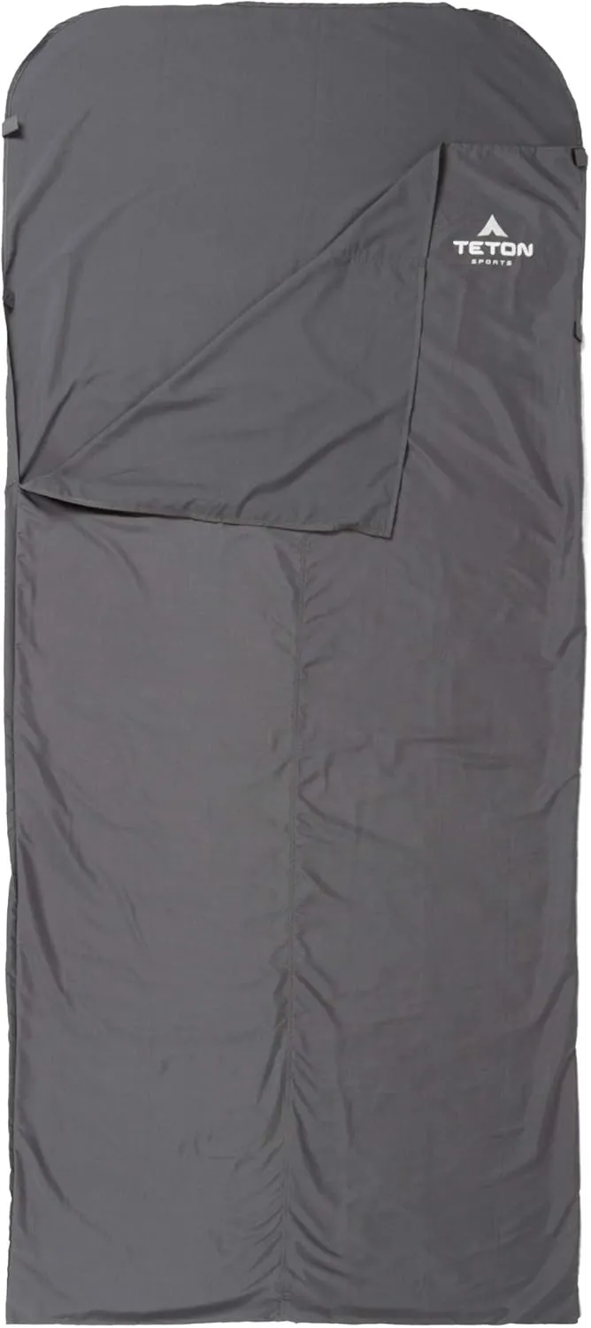 TETON Sports Sleeping Bag Liner; A Clean Sheet Set Anywhere You Go; Perfect for Travel, Camping, and Anytime You’re Away from Home Overnight; Machine Washable; Travel Sheet Set for Your Sleeping Bag