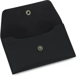 The Antiq Leather Currency Pouch Dollar Bills Organiser Handmade Travel Wallet Utility Money Pouch Cash Currency Envelope- Black