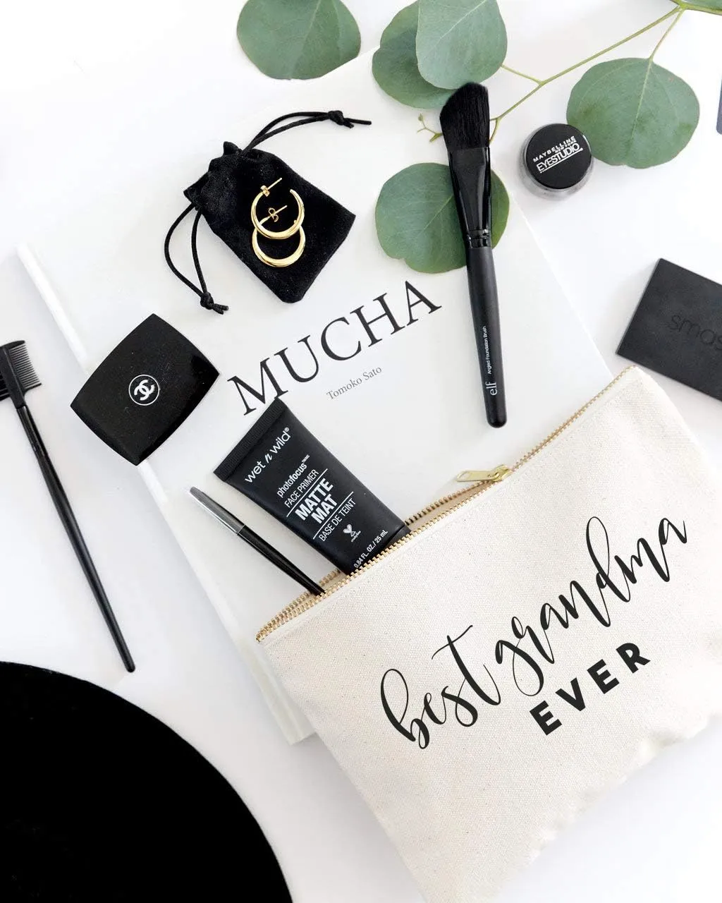 The Cotton & Canvas Co. Best Grandma Ever Cosmetic Bag and Travel Make Up Pouch