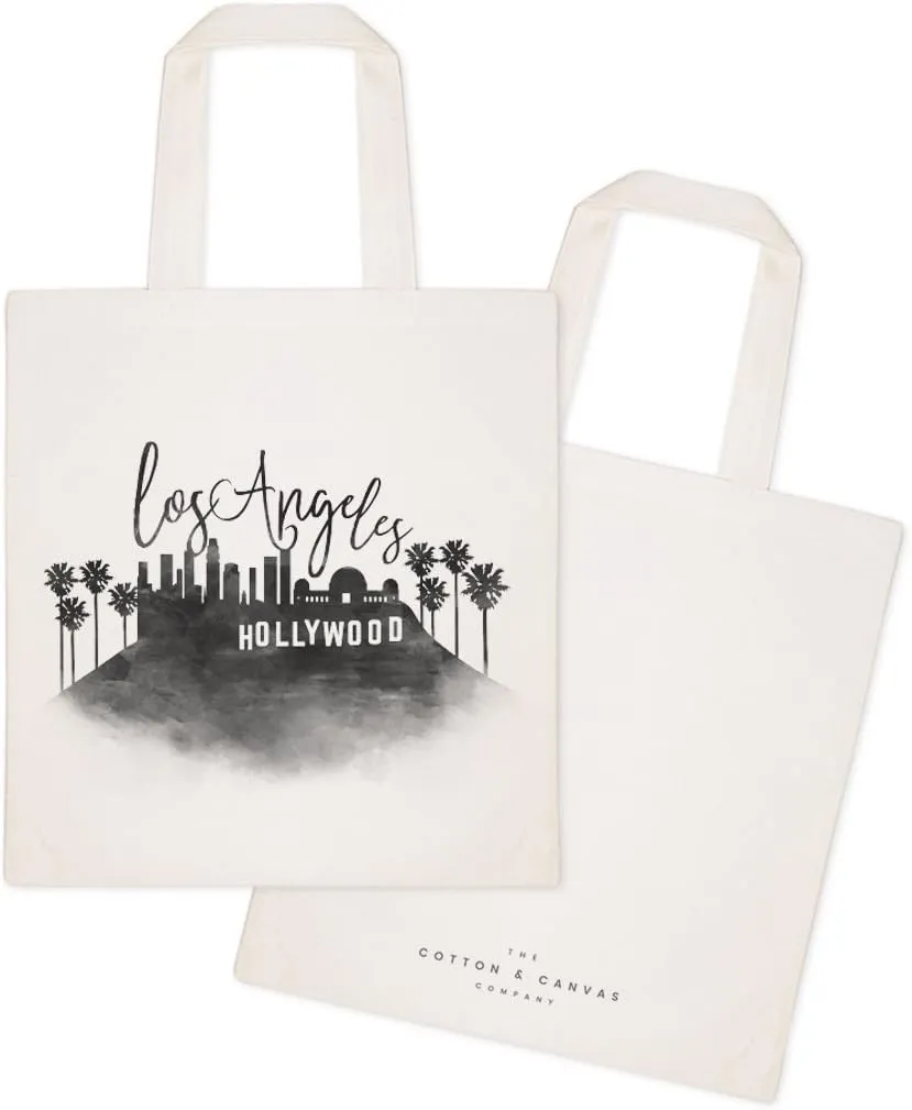 The Cotton & Canvas Co. Cityscape, Souvenir, Beach, Shopping and Travel Reusable Shoulder Tote and Handbag