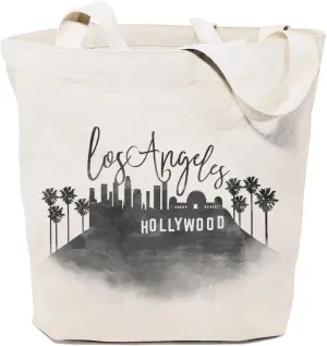 The Cotton & Canvas Co. Cityscape, Souvenir, Beach, Shopping and Travel Reusable Shoulder Tote and Handbag