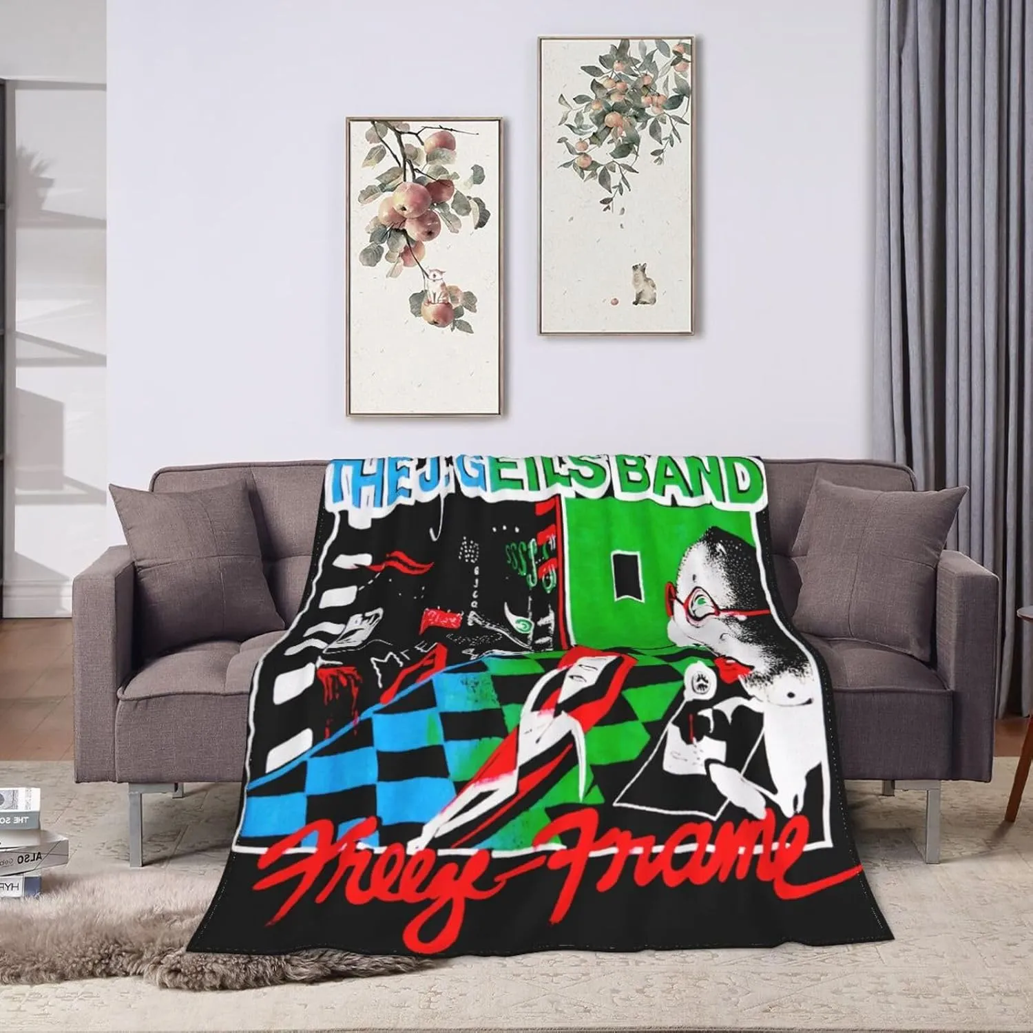 The Rock J Musics Geils Band Throw Flannel Blanket for Bed Sofa Room Couch Camping Soft Air Conditioning Quilt for All Seasons 80"x60"