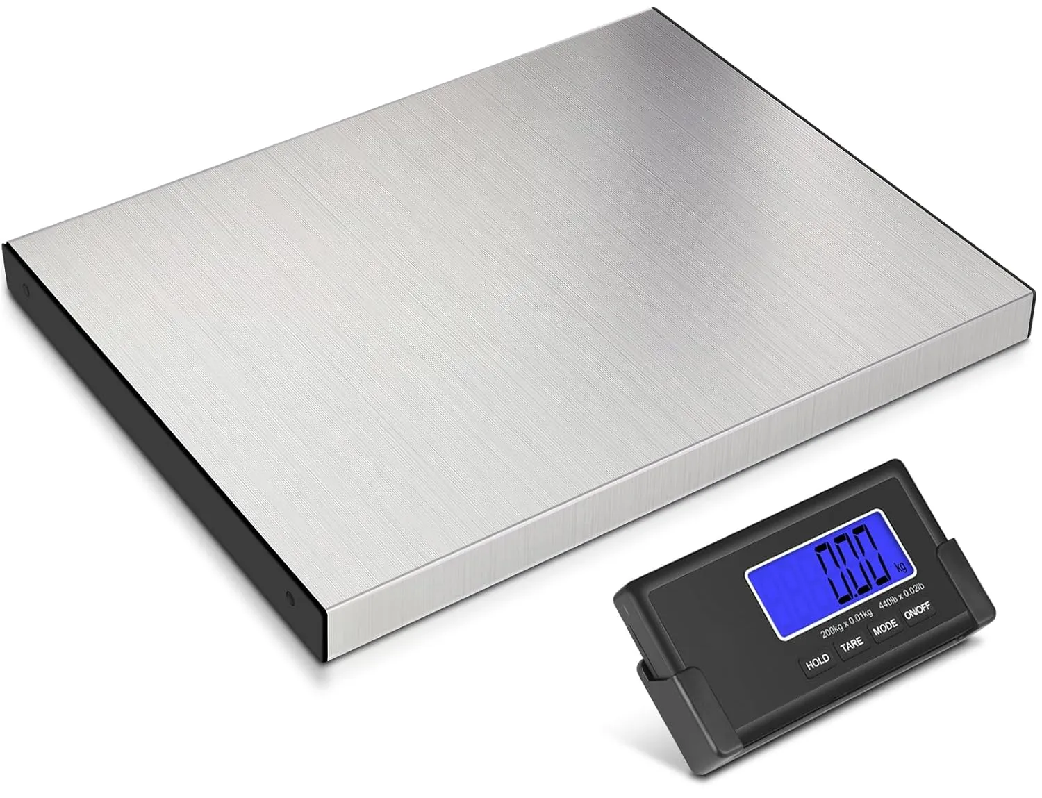 THINKSCALE 440lbs/10g Shipping Scale, Wireless LCD Displays, Heavy Duty Weight Scale Postal Scale, Stainless Steel Large Platform, Scale for Packages, Luggage Scale