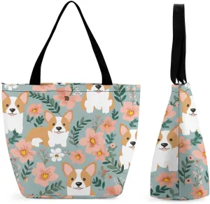 This Corgi Floral Flowers Spring Garden Women's Shopping Bag Foldable Washable Shoulder Bag Adopts High-definition Printing Technology, with Clear Patterns And Rich Colors. There Are Many Patterns to