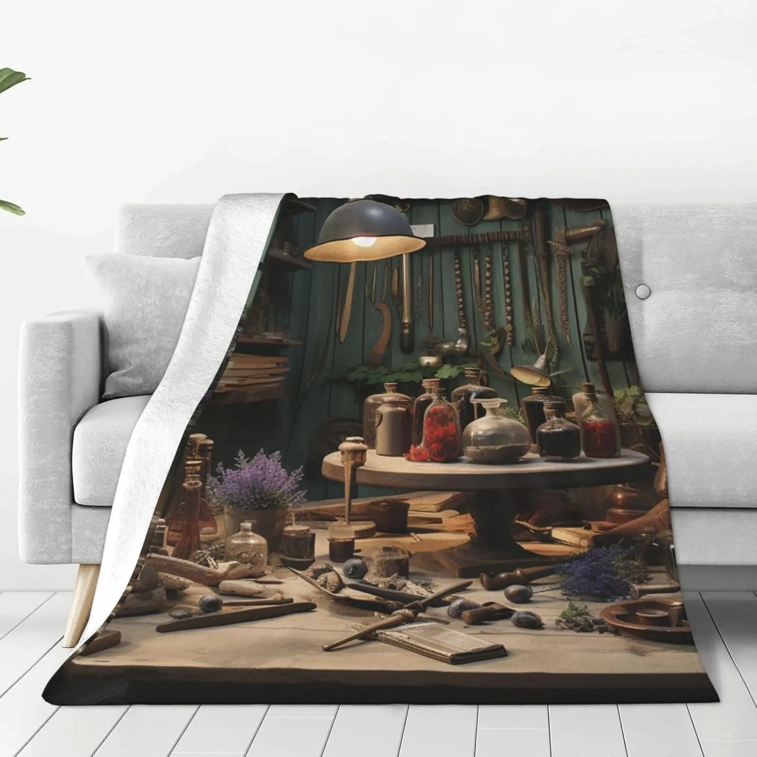 Throw Blanket Soft Cozy Bed Blanket 40"x30" Reversible Plush Blanket Workshop Flannel Blankets Warm Cozy Throws for Sofa Lightweight Blankets for Couch Bed