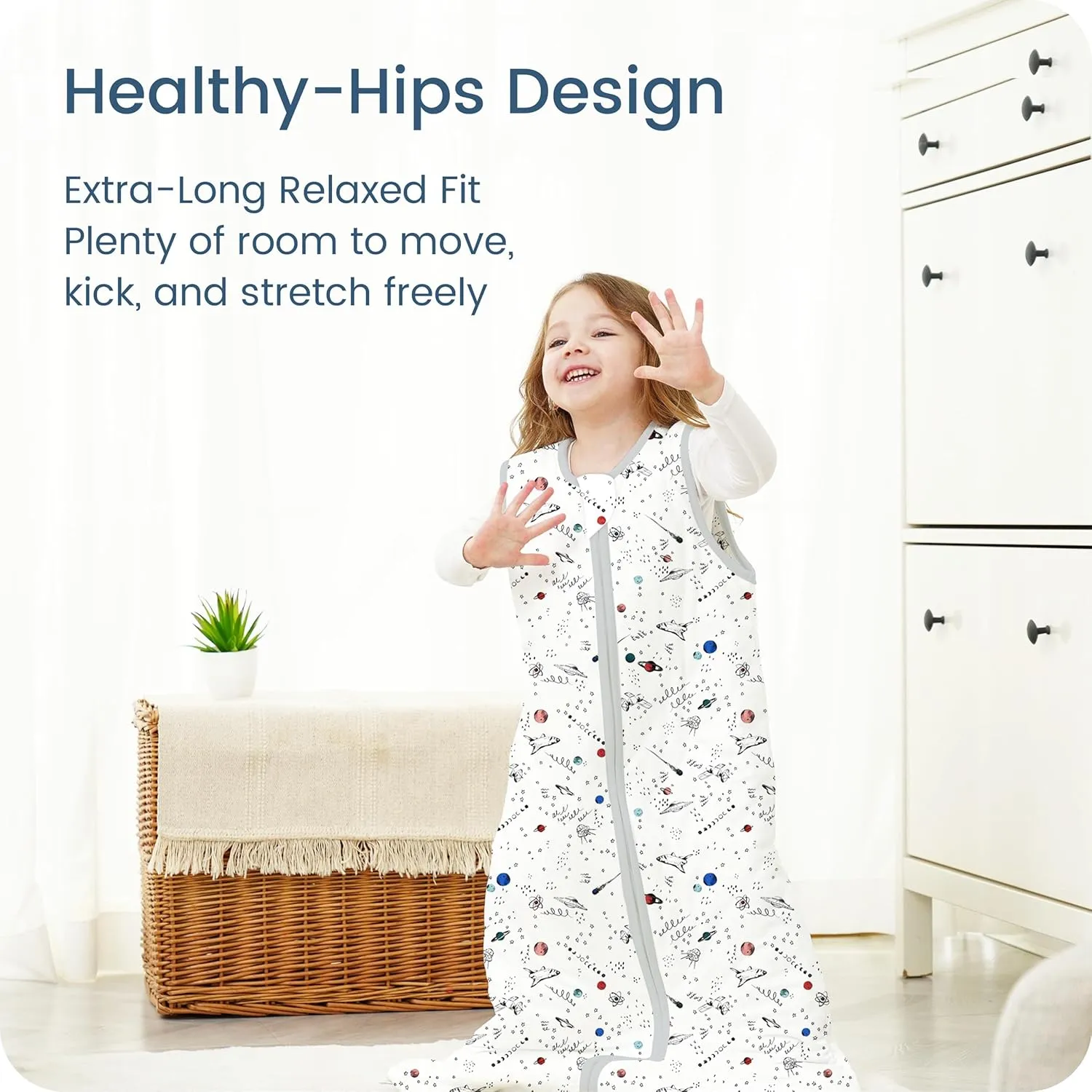 Toddler Sleep Sack 2t-3t-4t, 1.0 TOG Sleep Sack with Sleeveless, Cozy Premium Baby Wearable Blanket with 2-way Safe Zipper All Season Sleeping Bags, 1-pack