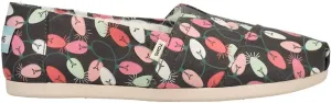 TOMS Womens Alpargata Christmas Lights Cozy Slip On Flats Casual - Black, Multi