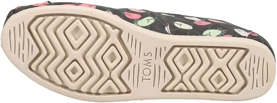 TOMS Womens Alpargata Christmas Lights Cozy Slip On Flats Casual - Black, Multi