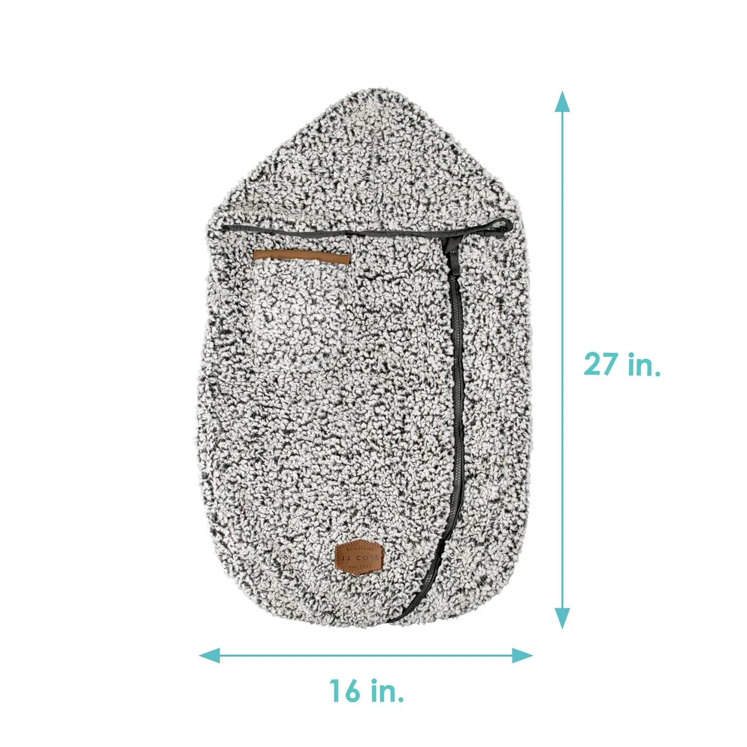 Tomy Cole Bundle Me Winter Baby Car Seat Cover and Bunting Bag - Sherpa Lined Baby Carrier Cover - Winter Car Seat Covers - Cozy Gray