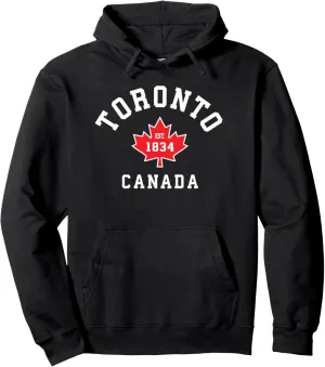 Toronto Canada Hoodie Canadian Flag Maple Leaf Sweatshirt Pullover Hoodie