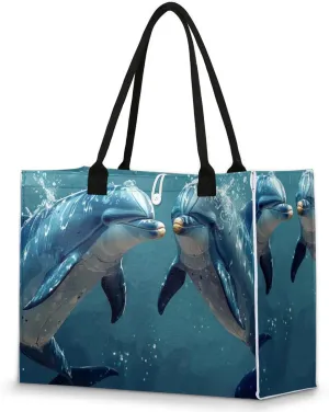 Tote Bag for Women Reusable Canvas Shoulder Bag