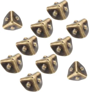 Toyvian 10Pcs Miniature Dollhouse Suitcase Corner Wraps Unique Metal Box Feet for Case Accessories for Mini Luggage and Handbag Projects Versatile and Stylish Designs