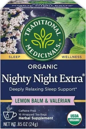 Traditional Medicinals - Organic Nighty Night Extra® Tea, 16 Bags