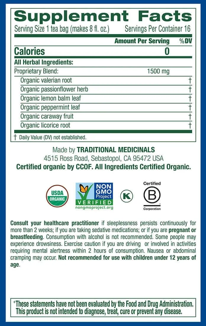 Traditional Medicinals - Organic Nighty Night Extra® Tea, 16 Bags