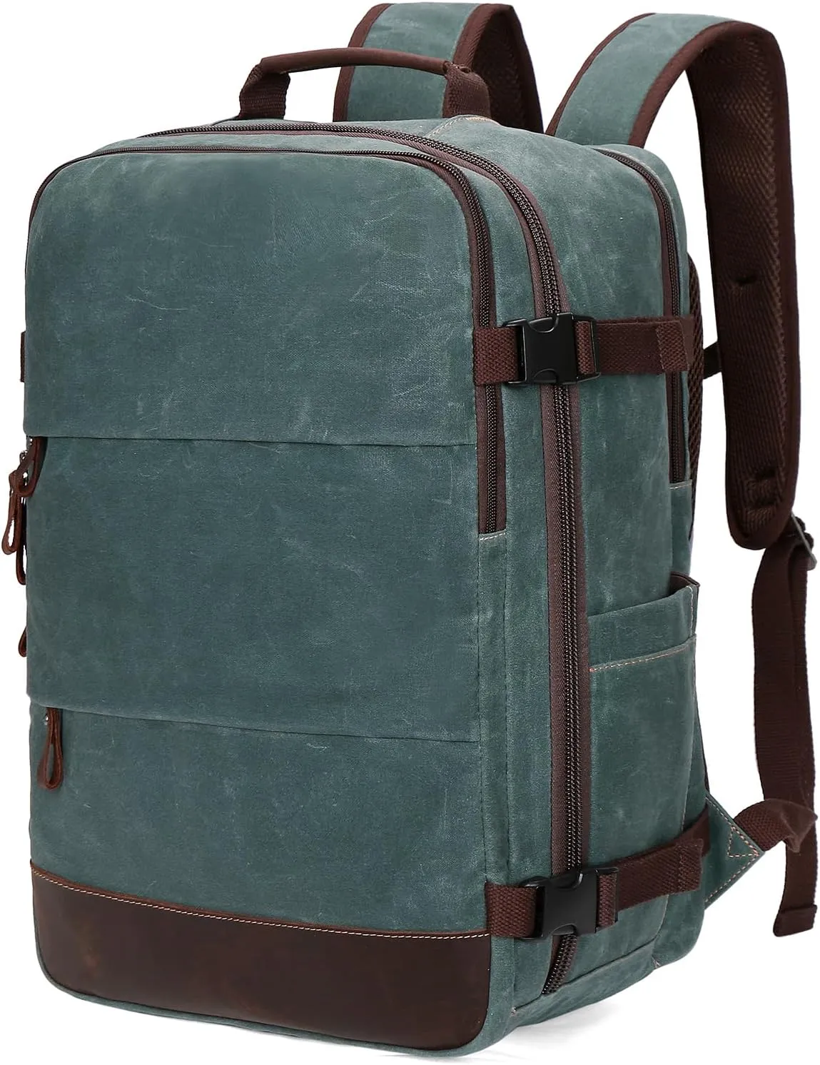 Travel Backpack for Men Carry On Backpack Flight Approved Personal Item Backpack, 18.4 inch Laptop Backpack Casual Daypack Weekender Business Hiking Backpack, Dark Green