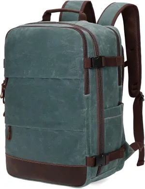 Travel Backpack for Men Carry On Backpack Flight Approved Personal Item Backpack, 18.4 inch Laptop Backpack Casual Daypack Weekender Business Hiking Backpack, Dark Green