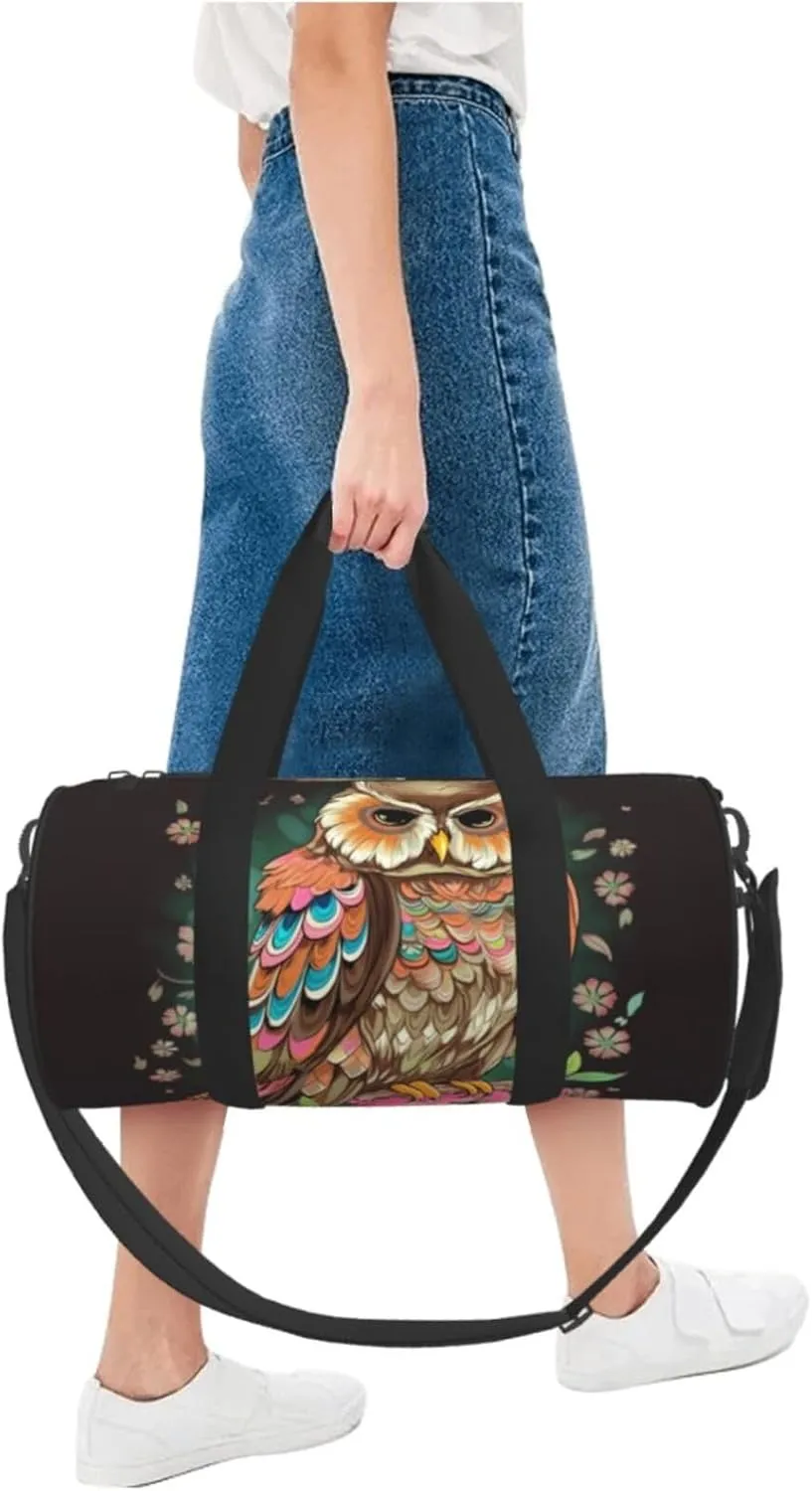 Travel Bag For Women,Anime Owl Print Personal Item Duffle Bags,Weekend Travel Duffel Tote Bag,Travel Sport Gym Bag For Men,Airplane Travel Essentials For Flying
