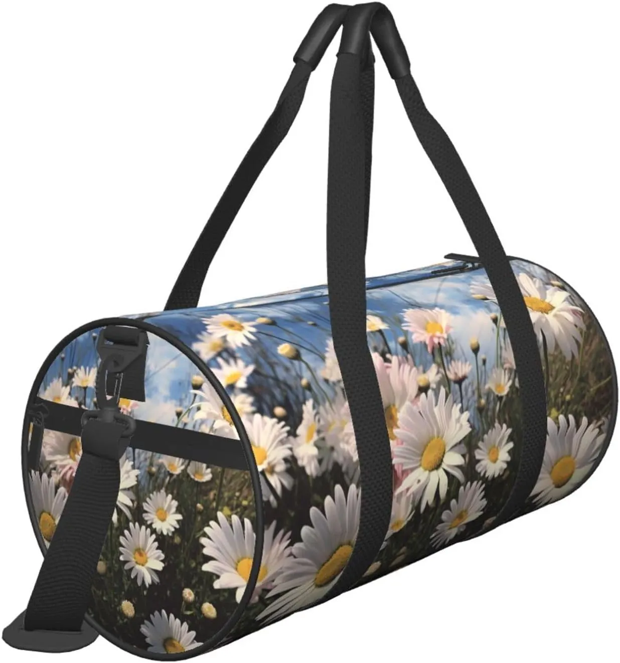 Travel Bag For Women,Beautiful Daisies Print Personal Item Duffle Bags,Weekend Travel Duffel Tote Bag,Travel Sport Gym Bag For Men,Airplane Travel Essentials For Flying