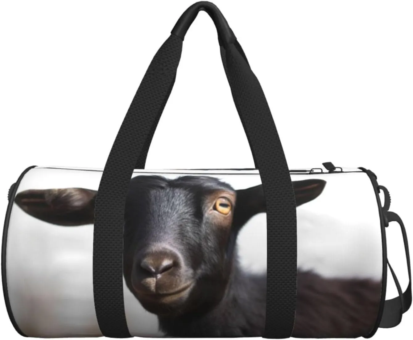 Travel Bag For Women,Cute Black Goat Animal Print Personal Item Duffle Bags,Weekend Travel Duffel Tote Bag,Travel Sport Gym Bag For Men,Airplane Travel Essentials For Flying