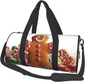 Travel Bag For Women,Gingerbread Man Candy Print Personal Item Duffle Bags,Weekend Travel Duffel Tote Bag,Travel Sport Gym Bag For Men,Airplane Travel Essentials For Flying
