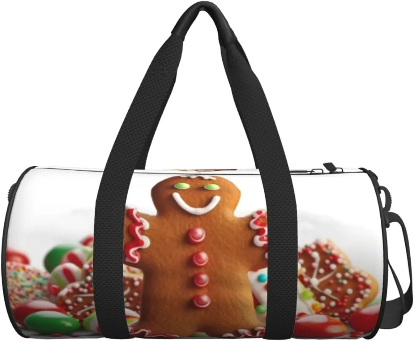 Travel Bag For Women,Gingerbread Man Candy Print Personal Item Duffle Bags,Weekend Travel Duffel Tote Bag,Travel Sport Gym Bag For Men,Airplane Travel Essentials For Flying