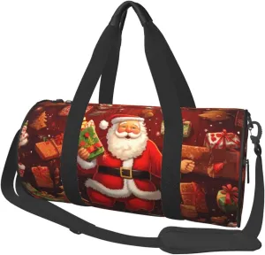Travel Bag For Women,Happy Christmas Print Personal Item Duffle Bags,Weekend Travel Duffel Tote Bag,Travel Sport Gym Bag For Men,Airplane Travel Essentials For Flying