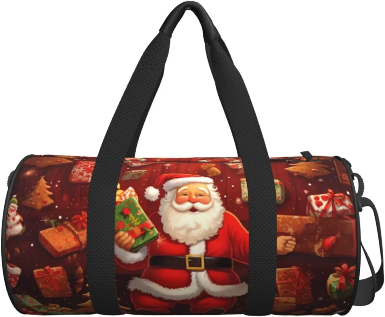Travel Bag For Women,Happy Christmas Print Personal Item Duffle Bags,Weekend Travel Duffel Tote Bag,Travel Sport Gym Bag For Men,Airplane Travel Essentials For Flying