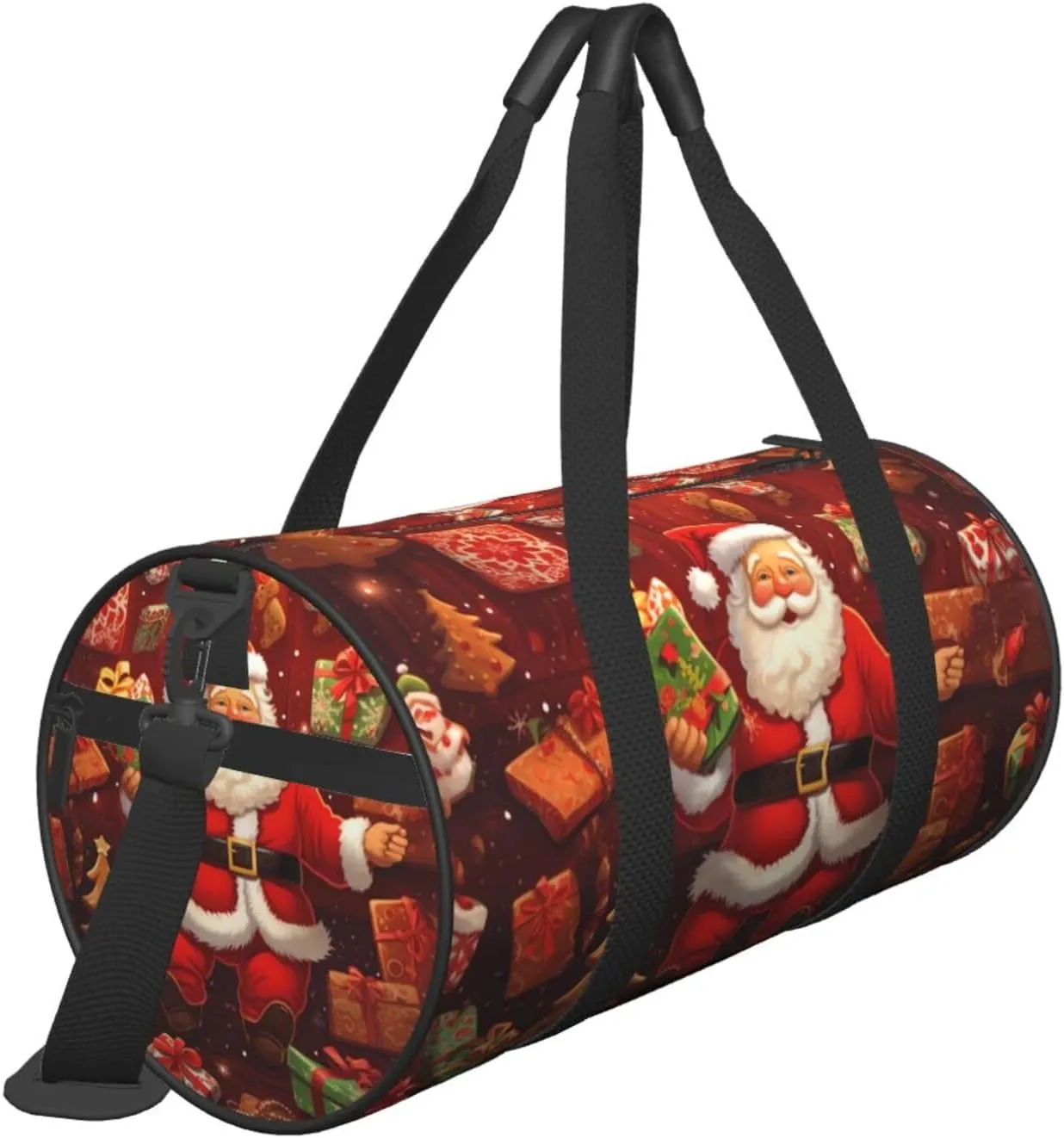 Travel Bag For Women,Happy Christmas Print Personal Item Duffle Bags,Weekend Travel Duffel Tote Bag,Travel Sport Gym Bag For Men,Airplane Travel Essentials For Flying