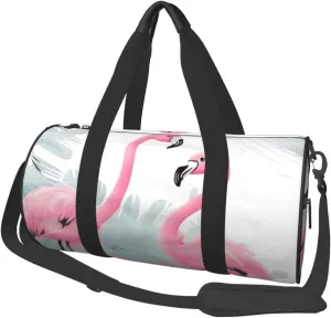 Travel Bag For Women,Love Flamingo Print Personal Item Duffle Bags,Weekend Travel Duffel Tote Bag,Travel Sport Gym Bag For Men,Airplane Travel Essentials For Flying