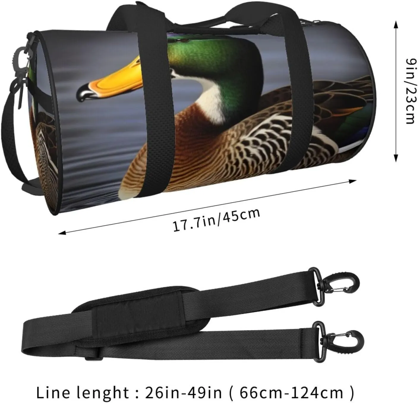 Travel Bag For Women,Mallard Duck Print Personal Item Duffle Bags,Weekend Travel Duffel Tote Bag,Travel Sport Gym Bag For Men,Airplane Travel Essentials For Flying