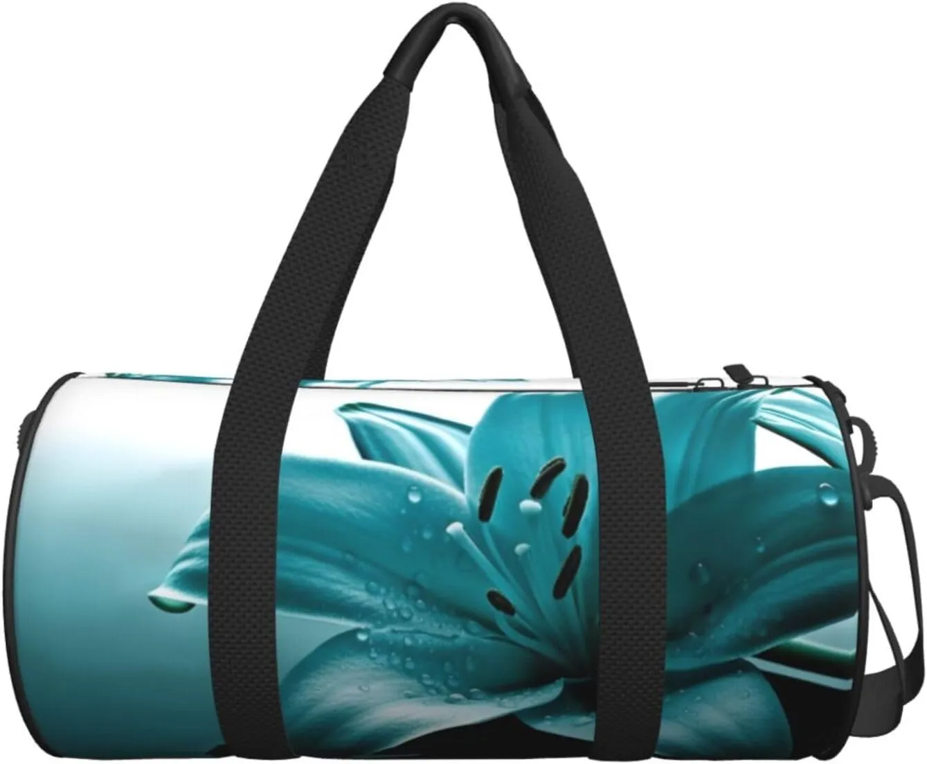 Travel Bag For Women,Teal Lily Print Personal Item Duffle Bags,Weekend Travel Duffel Tote Bag,Travel Sport Gym Bag For Men,Airplane Travel Essentials For Flying