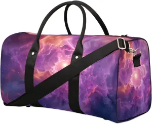 Travel Duffel Bag, Galaxy Universe Space Nebulae Sports Tote Gym Bag Foldable Western Aztec Weekender Bag Carry on Luggage Handle Bag Overnight Shoulder Bag for Women Men,A-003