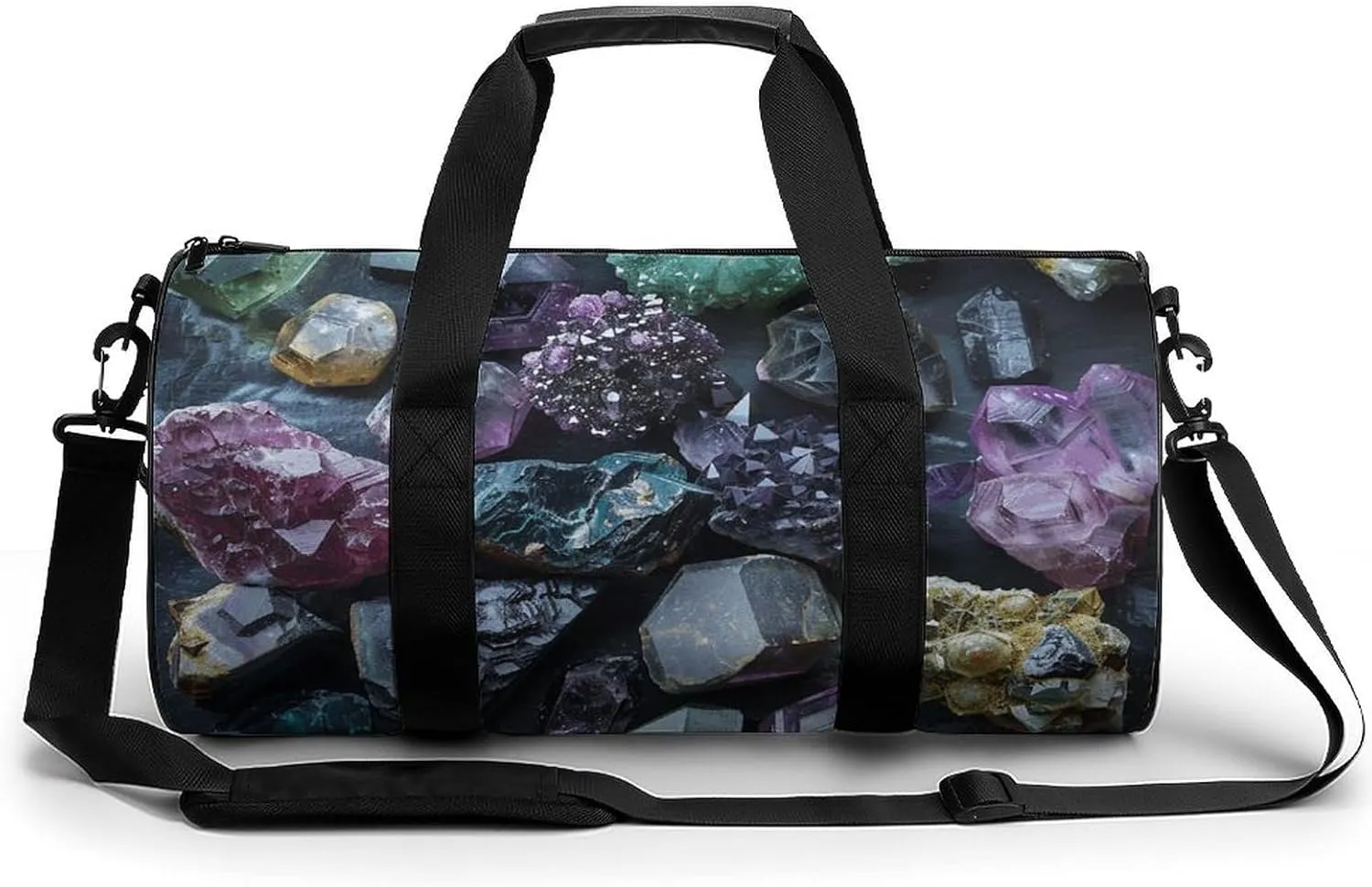 Travel Duffel Bag Weekender Bags for Men Women Large Capacity Overnight Bags Gems And Minerals Travel Sports Gym Bag Canvas Carry On Tote Bags for Travel Yoga