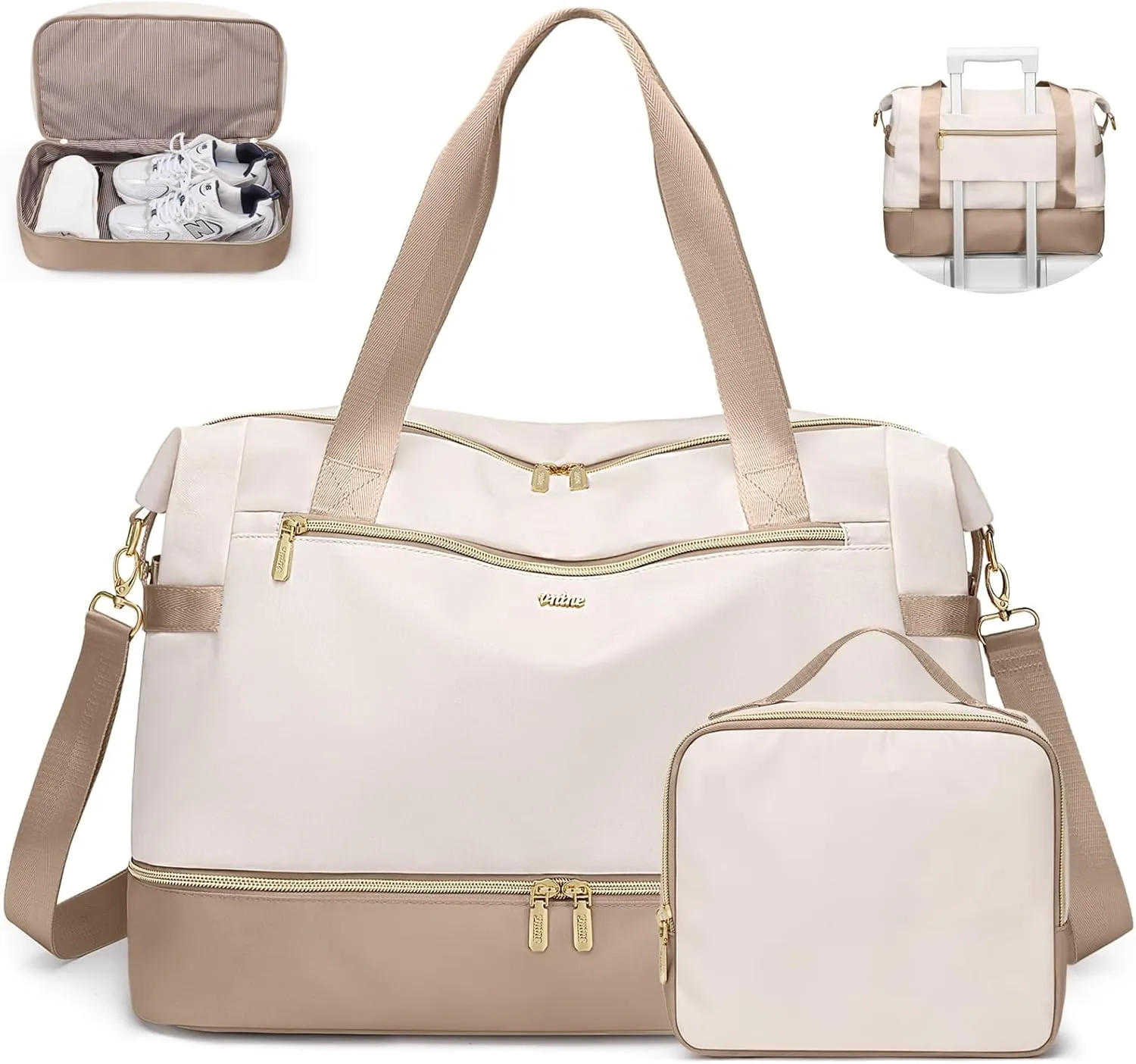 Travel Duffel Bags for Women: Weekender Bags with Shoe Compartment Carry on Overnight Bag with Toiletry Bag Gym Bag with Wet Pocket Personal Item Travel Bags Hospital for Labor Delivery