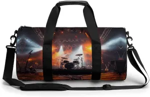 Travel Gym Duffle Bag, Rock Concert Stage Print Duffle Bags,womens Mens Gym Bag,gym Bags,gym Bag with Shoe Compartment