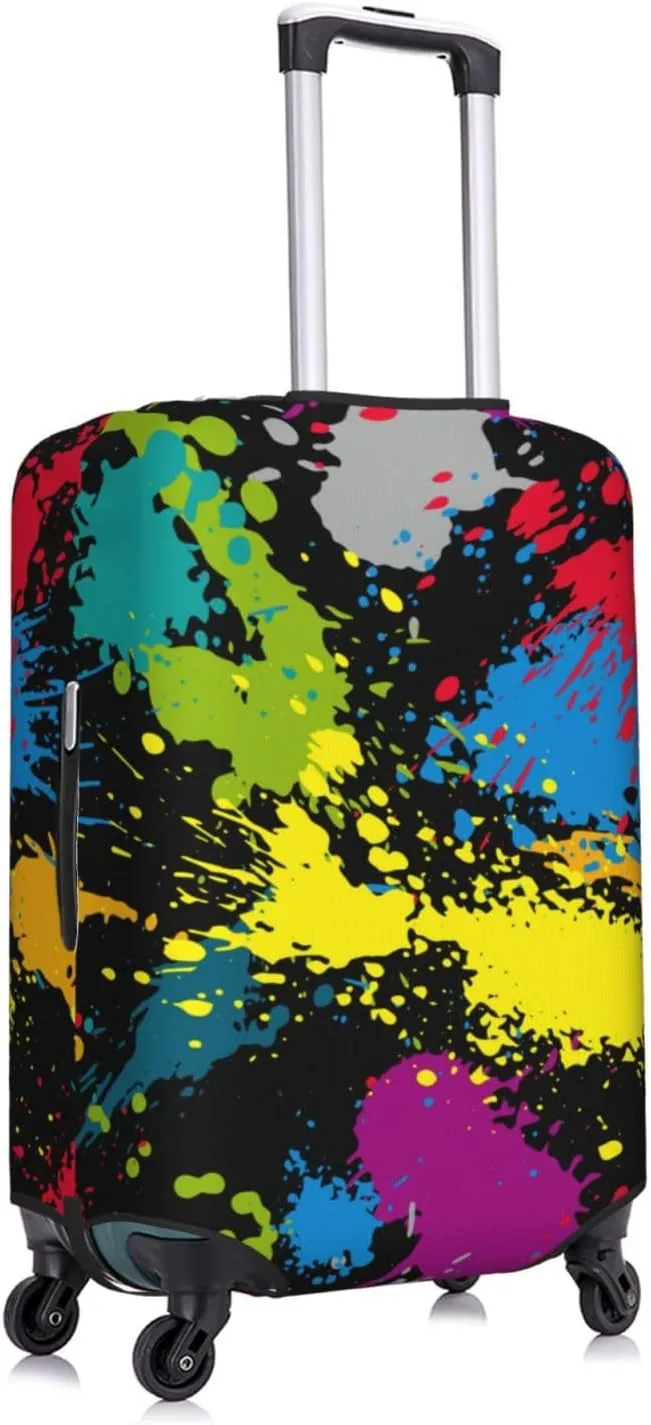 Travel Luggage Cover Dark Colorful Paint Luggage Suitcase Protector Baggage Fit 29-32 Inch