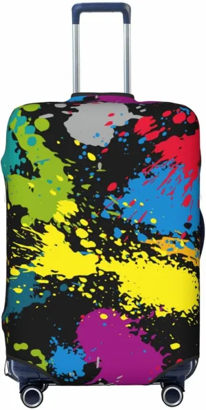 Travel Luggage Cover Dark Colorful Paint Luggage Suitcase Protector Baggage Fit 29-32 Inch