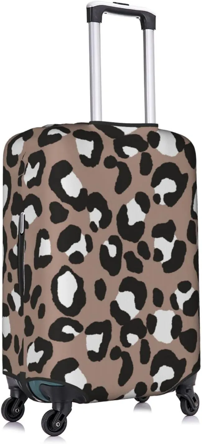 Travel Luggage Cover Fits 18-32 Inch Luggage, Abstract Leopard Print Travel Suitcase Cover Elastic Washable Wheeled Luggage Protector for Kid and Adult
