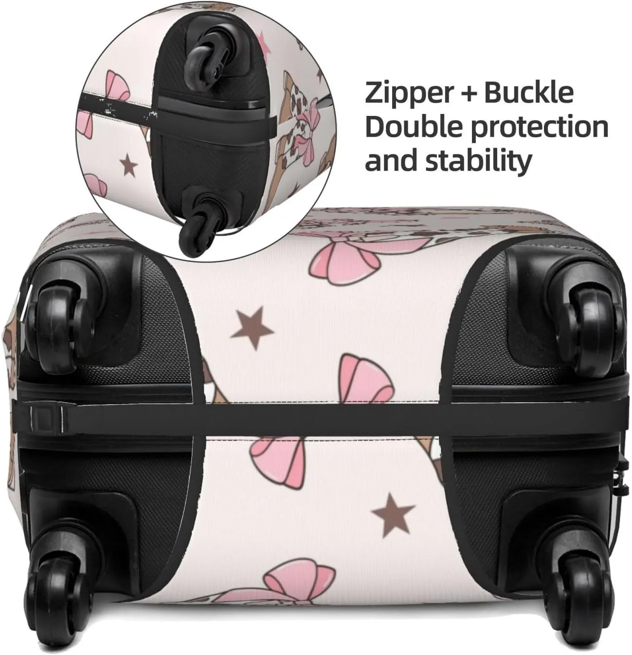 Travel Luggage Cover,Bows Cowgirl Boots Suitcase Protector Protector Elastic Anti-Scratch Washable, Suitcase Cover For Wheeled Suitcase Kid Adult Travel Baggage Accessories,Medium