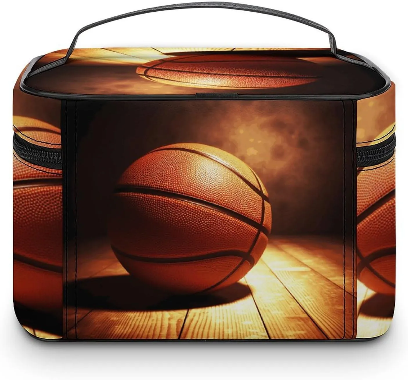 Travel Toiletry Bag for Women And Men,Basketball Background Toiletry Organizer, Makeup Bag Travel Organizer for Shampoo,Toiletries