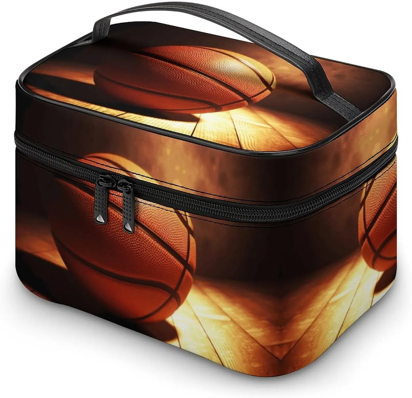 Travel Toiletry Bag for Women And Men,Basketball Background Toiletry Organizer, Makeup Bag Travel Organizer for Shampoo,Toiletries